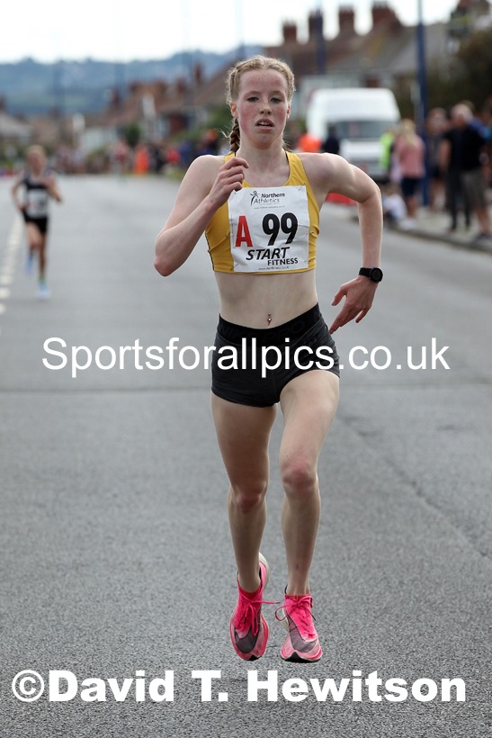 Girls under-15s 2021 Northern 6 and 4 Stage and Young Athletes Road Relays, Redcar. Photo: David T. Hewitson/Sports for All Pics